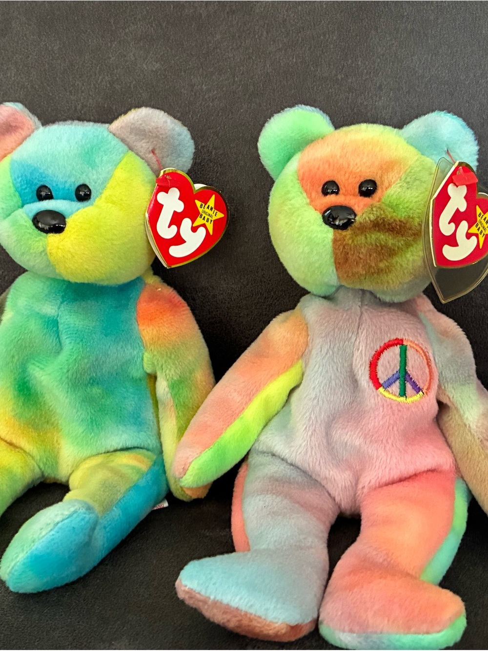 Vintage Originals TY Beanie Baby’s Peace And Garcia Set